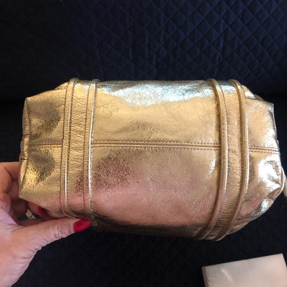 COACH Poppy Spotlight Gold Leather Purse/Shopper/Hobo - RARE - Picture 14 of 14